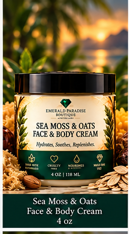 Sea Moss & Oats Face and Body Cream 4oz